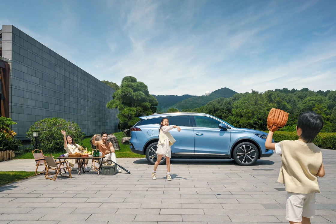 Luxo BYD Tang Carro Elétrico EV 185Km/H Direção Esquerda Plug In SUV híbrido