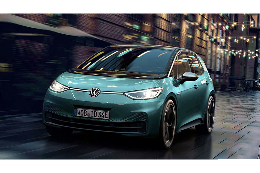 300 milhas de alcance Volkswagen Carro Elétrico 160km/h 5 lugares VW ID3 Carro Elétrico